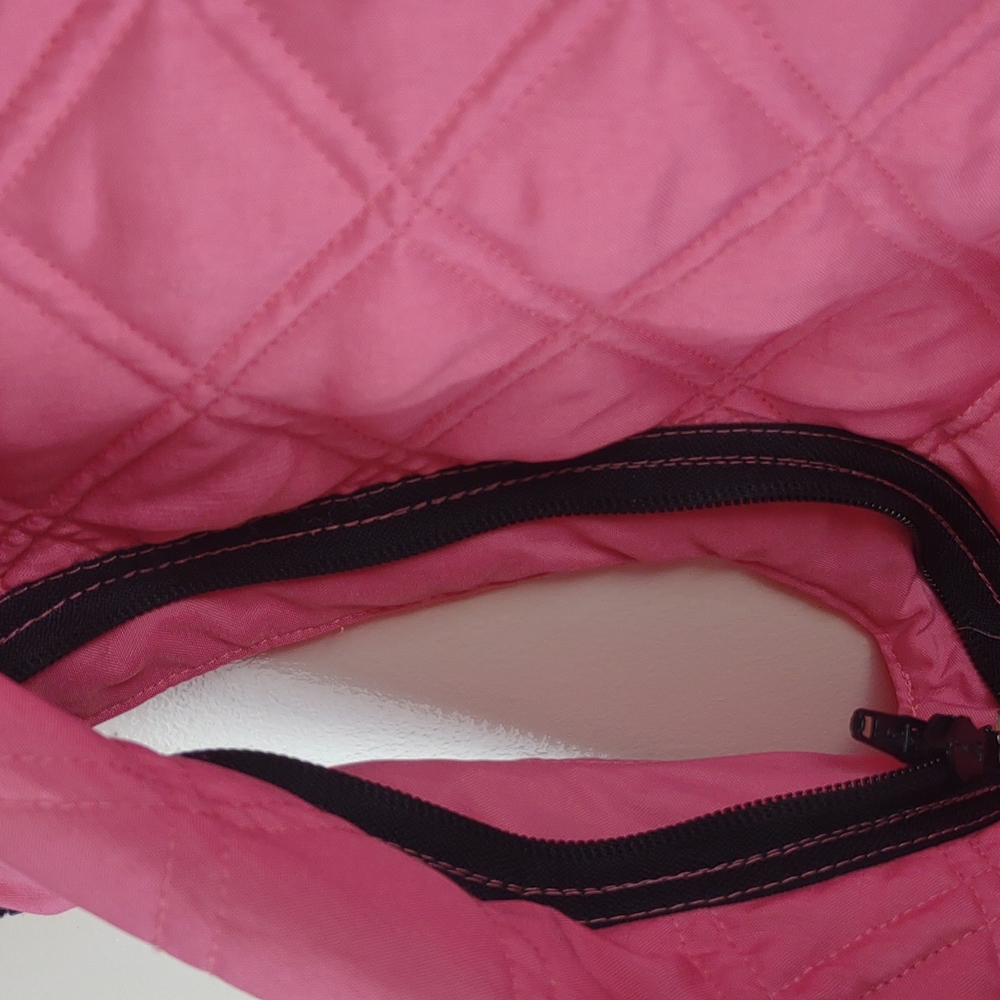 Tuff Rider Ride "N" Go Pink Quilted Full Zip & Snap Pocket Riding Vest - Picture 10 of 12